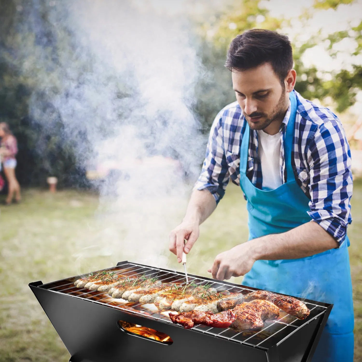 Portable Foldable BBQ Grill for Camping Travel use